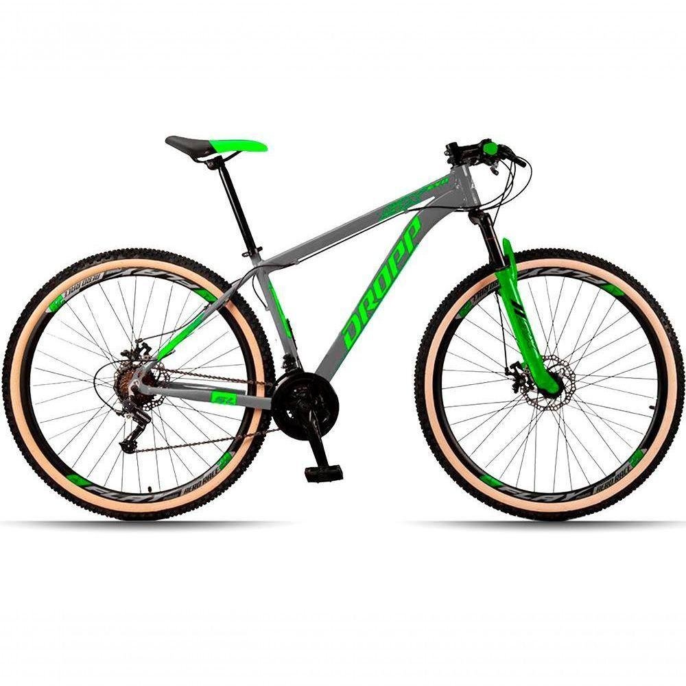 Bicicleta 29 Dropp Sx Evo 21V Câmbio Shimano Cinza+Verde - Imagem zoom