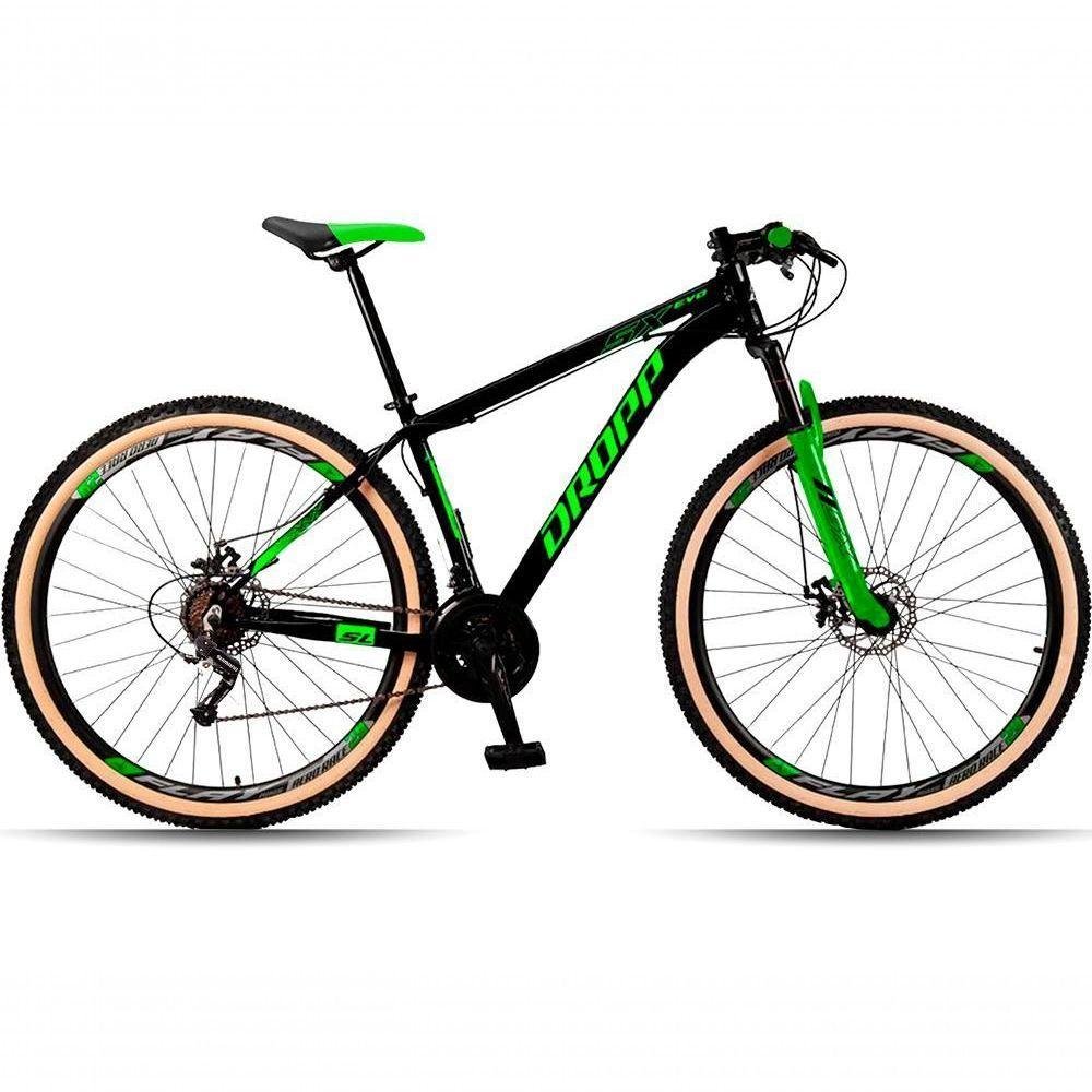 Bicicleta 29 Dropp Sx Evo 21V Câmbio Shimano Preto+Verde - Imagem zoom