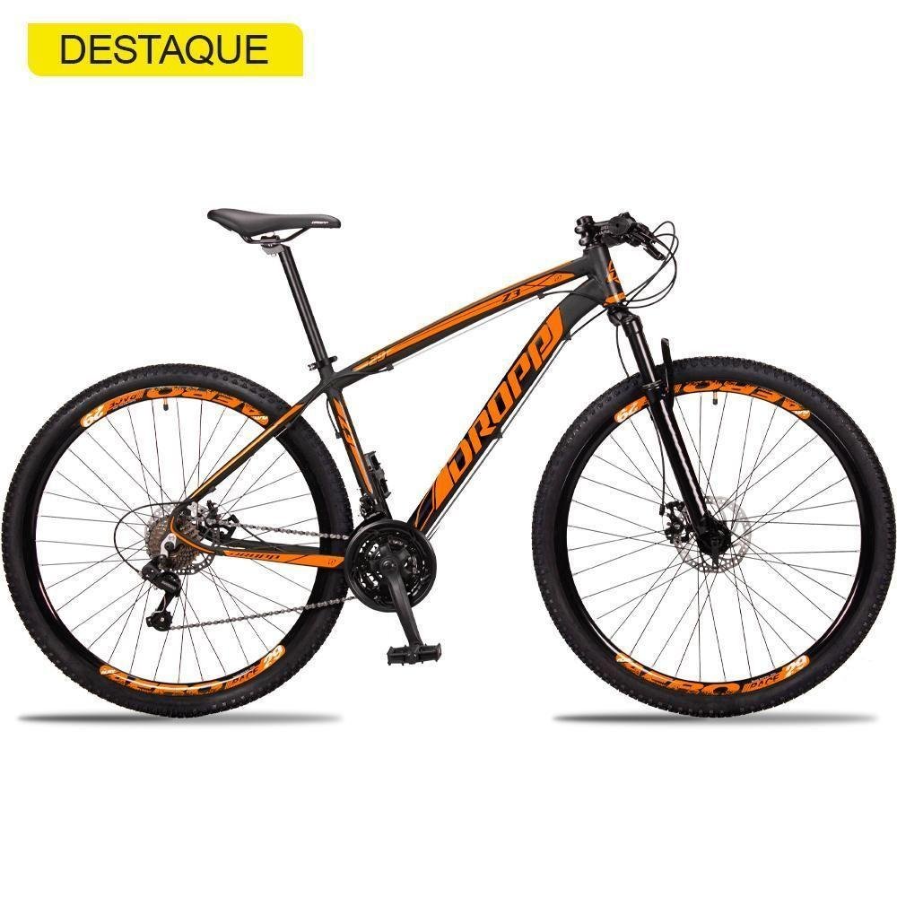 Bicicleta 29 Dropp Z3 Câmbios Shimano 21V Preto+Laranja - Imagem zoom