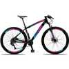 Bicicleta Aro 29 Freio A Disco Hidráulico 24 Velocidades Shimano Tx800 Cor:azul E Rosa;tamanho:21" - Imagem 1