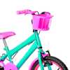 Bicicleta Aro 16 Alumínio + Kit Passeio Verde Água E Pink - Imagem 5