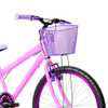 Bicicleta Aro 24 Alumínio + Kit Premium Rosa E Violeta - Imagem 5