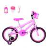 Bicicleta Infantil Aro 16 Alumínio + Kit Passeio Rosa E Pink - Imagem 2