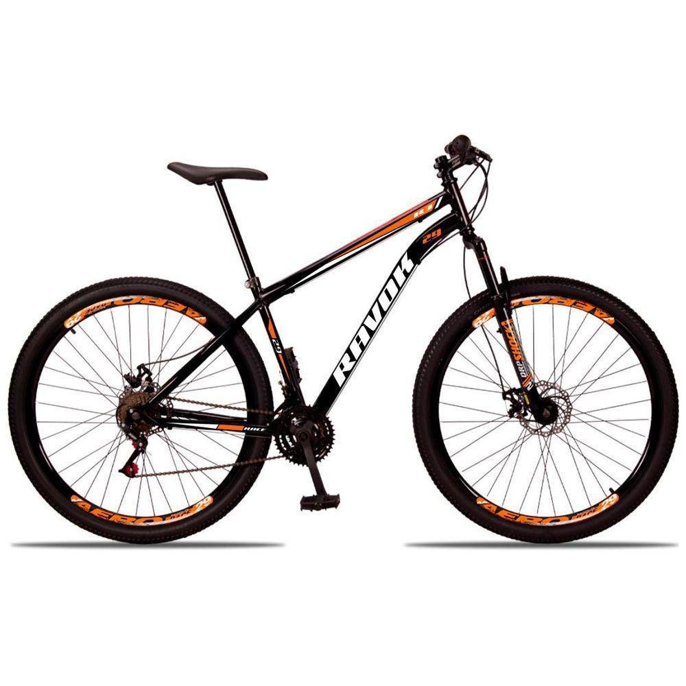 Bicicleta Mountain Bike 21 Velocidades Aço Suspensão Shimano Laranja - Imagem zoom