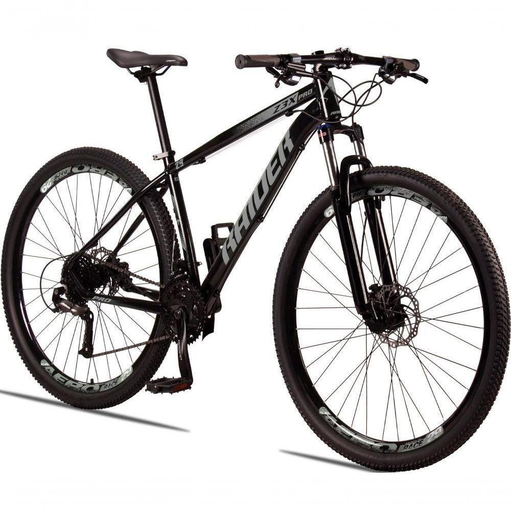 Bicicleta 29 Raider Z3X Pro 27V Câmbio Traseiro Preto+Cinza - Imagem zoom