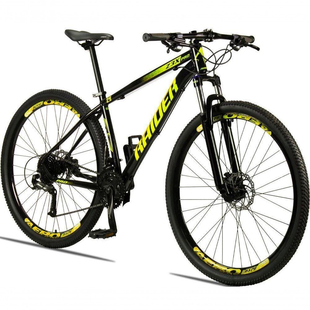 Bicicleta 29 Raider Z3X Pro 27V Preto+Amarelo - Imagem zoom