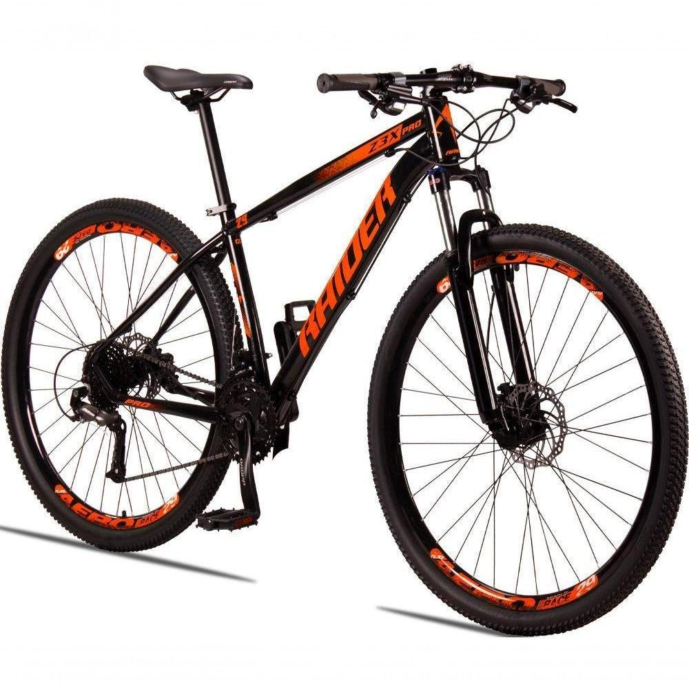 Bicicleta 29 Raider Z3X Pro 27V Preto+Laranja - Imagem zoom