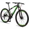 Bicicleta Aluminum Raider 24V Aro 29 Index Preto+Verde - Imagem 1