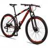 Bicicleta Aluminum Raider 24V Aro 29 Index Preto+Vermelho - Imagem 1