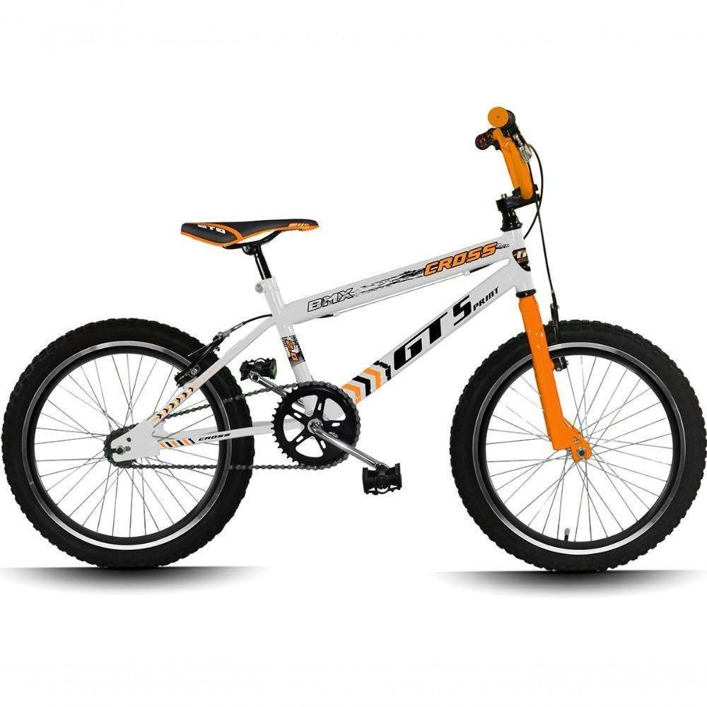 Bicicleta Aro 20 Gt Sprint Cross Infantil Freio V-brake Aro Aero Branco+laranja - Imagem zoom