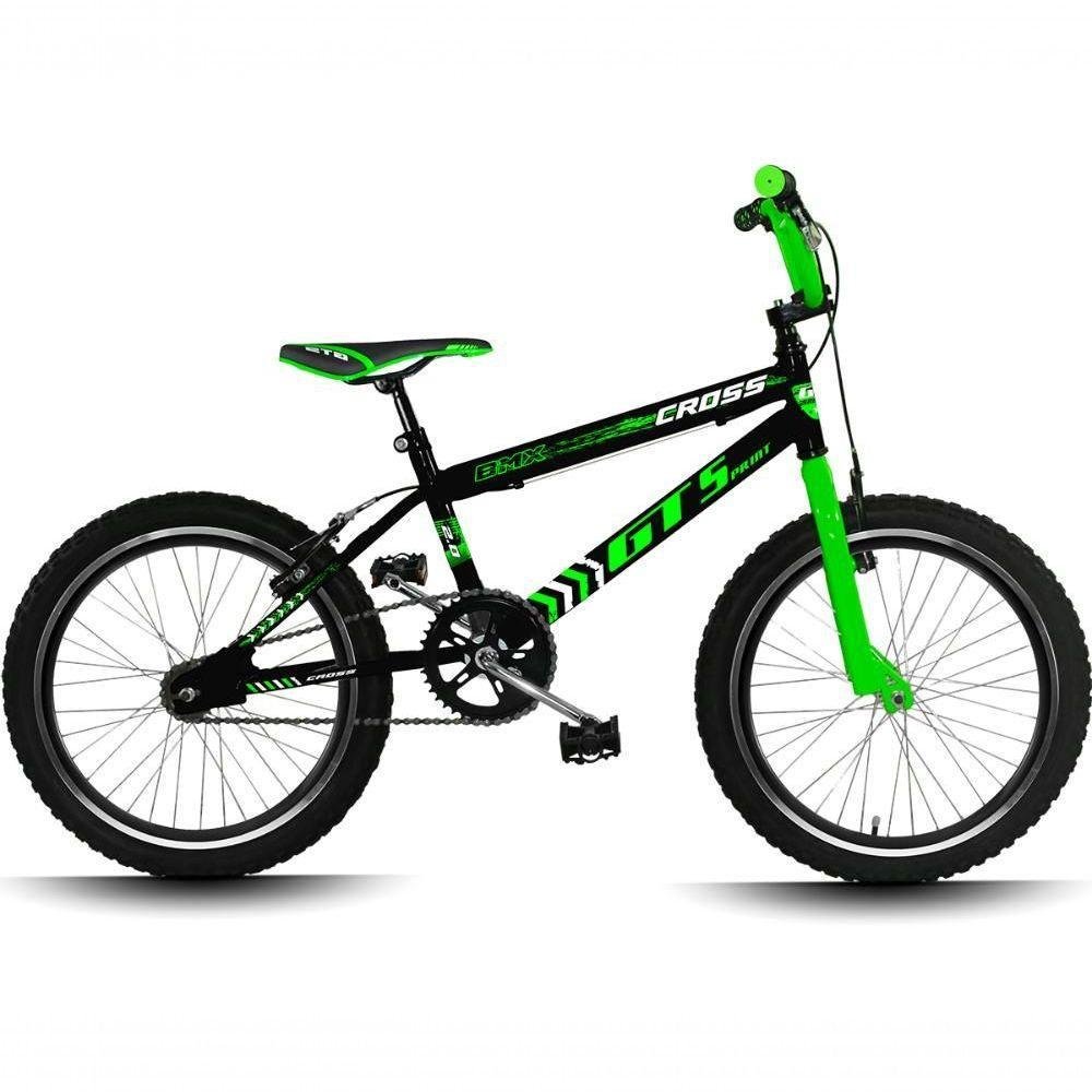 Bicicleta Aro 20 Gt Sprint Cross Infantil Freio V-brake Aro Aero Preto+verde - Imagem zoom