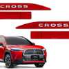 Friso Lateral Corolla Cross 2021 2022 Vermelho Granada Alto Relevo Flash - Imagem 5
