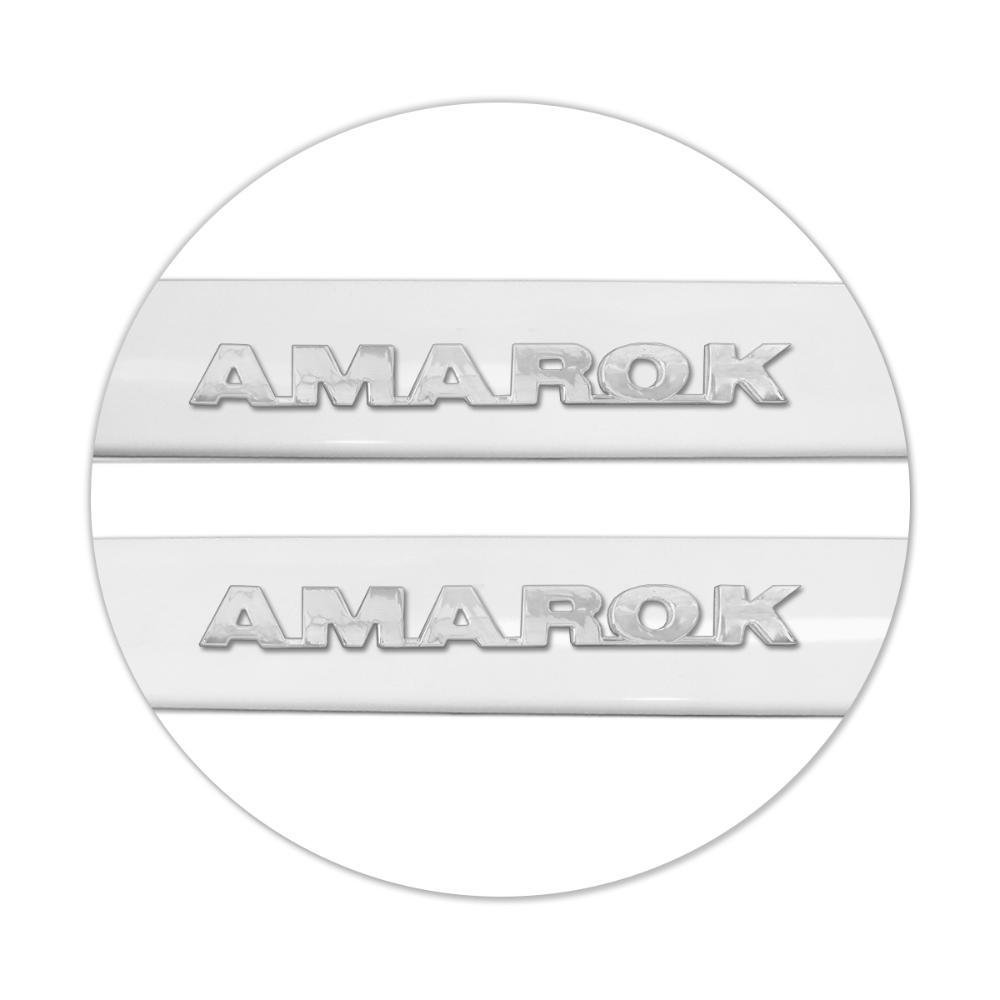 Jogo de Friso Lateral Amarok CD 2010 a 2023 Branco Cristal Alto Relevo - Imagem zoom