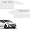 Jogo de Friso Lateral Cruze 2012 a 2023 Branco Summit Alto Relevo - Imagem 1