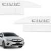 Jogo de Friso Lateral Civic 2017 a 2023 Branco Topazio Alto Relevo - Imagem 4