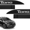 Jogo de Friso Lateral Toro 2016 a 2023 Preto Carbon Alto Relevo - Imagem 4