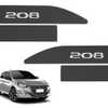 Jogo de Friso Lateral Peugeot 208 2013 a 2024 Preto Texturizado - Imagem 4