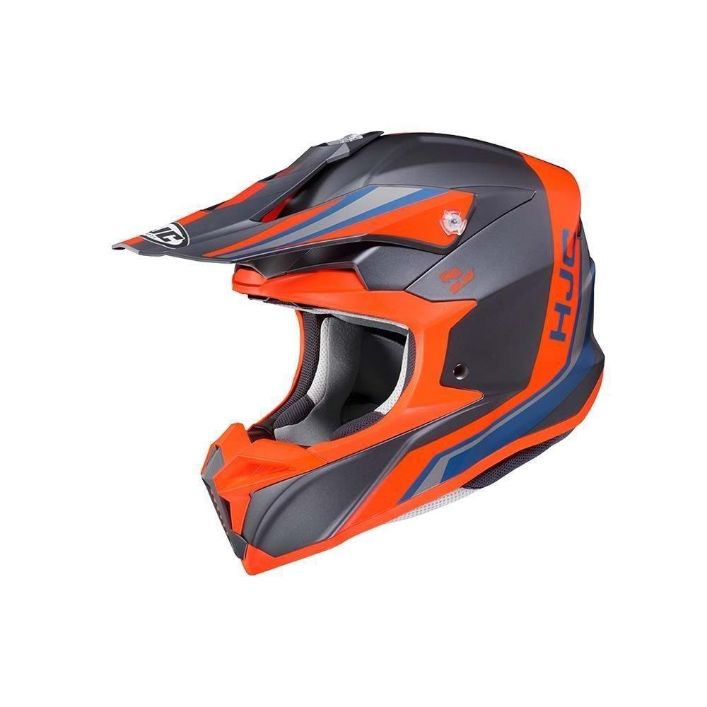 Capacete Hjc Off I50 Flux Preto Laranja Cinza E Azul 64 [f016] - Imagem zoom