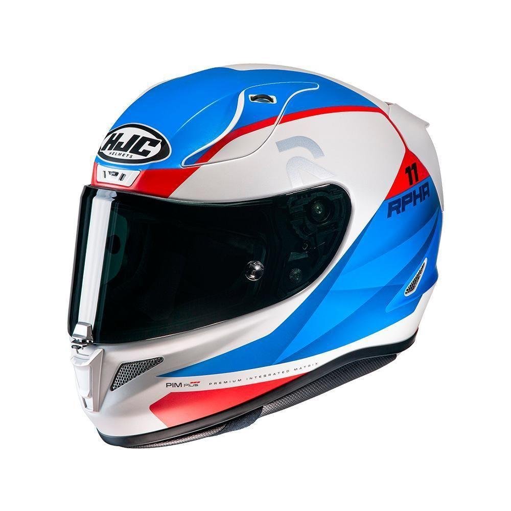 Capacete Hjc Rpha 11 Texen Branco Azul E Vermelho 59 [f016] - Imagem zoom