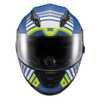 Capacete Texx Fechado Wing Grid Azul Verde Branco Tamanho 56 - Imagem 3