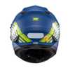 Capacete Texx Fechado Wing Grid Azul Verde Branco Tamanho 56 - Imagem 4