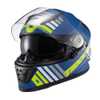 Capacete Texx Fechado Wing Grid Azul Verde Branco Tamanho 56 - Imagem 5