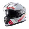 Capacete Texx Fechado Wing Grid Chumbo Vermelho Branco Tamanho 58 - Imagem 1