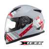 Capacete Texx Fechado Wing Grid Chumbo Vermelho Branco Tamanho 58 - Imagem 2