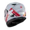 Capacete Texx Fechado Wing Grid Chumbo Vermelho Branco Tamanho 58 - Imagem 4