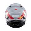 Capacete Texx Fechado Wing Grid Chumbo Vermelho Branco Tamanho 60 - Imagem 3