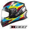 Capacete Texx Fechado Hawk Ride Azul Verde Vermelho Preto Tamanho 60 - Imagem 2