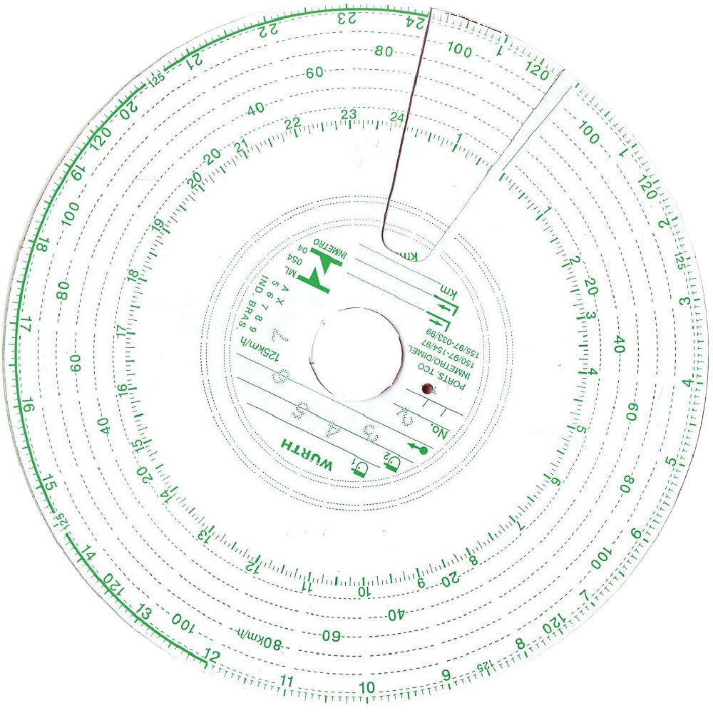 Disco Tacógrafo Diário 125Km   - Imagem zoom