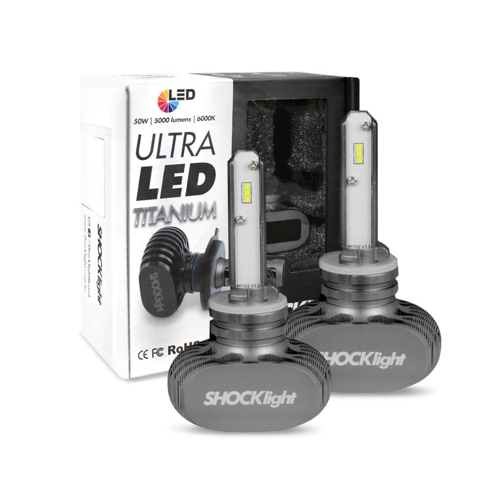 Kit Lâmpadas Ultra LED H27 Titanium 6000k Lumens 50w 12v - Imagem zoom