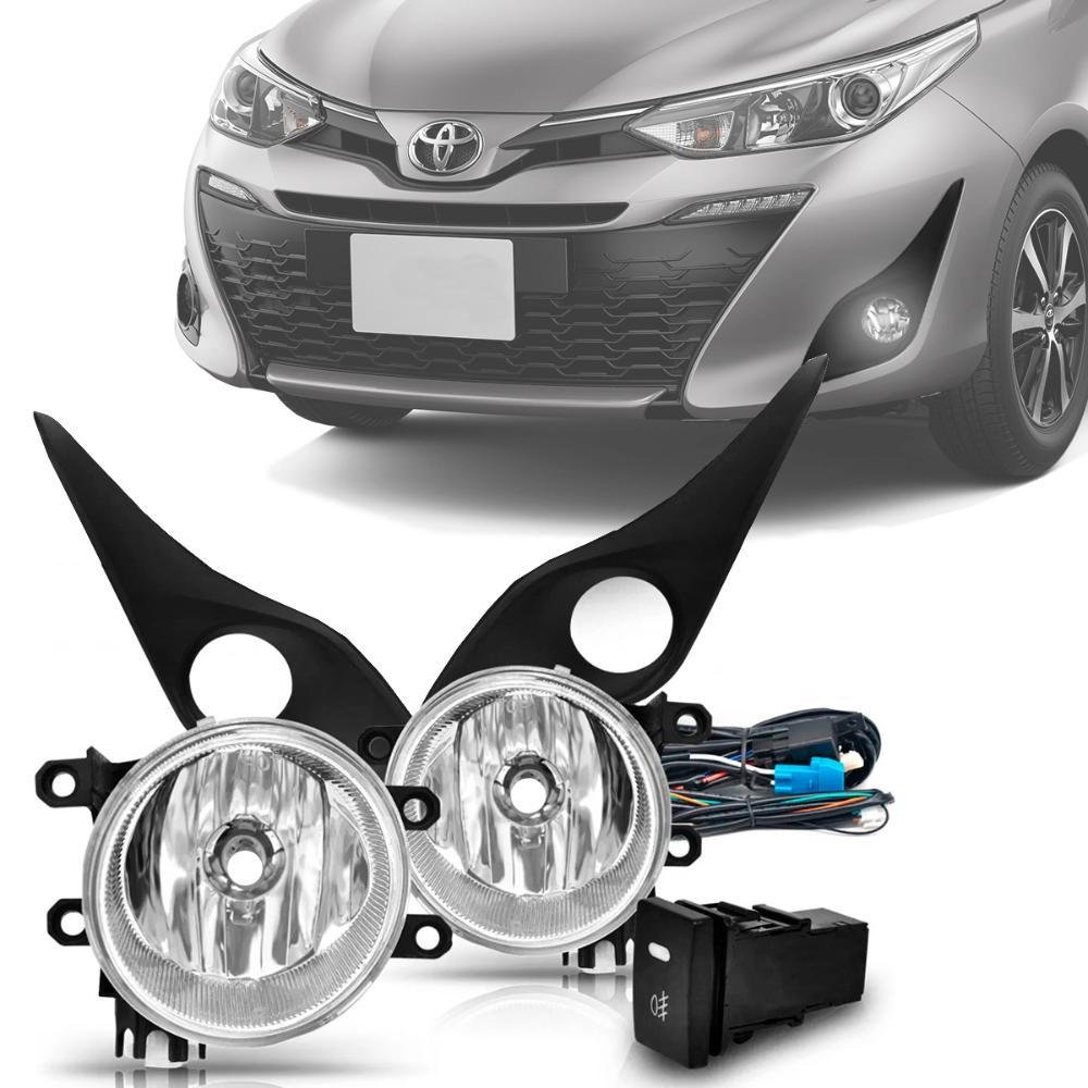 Kit Farol de Milha Yaris 2018 a 2021 Auxiliar Neblina Botão Modelo Original - Imagem zoom