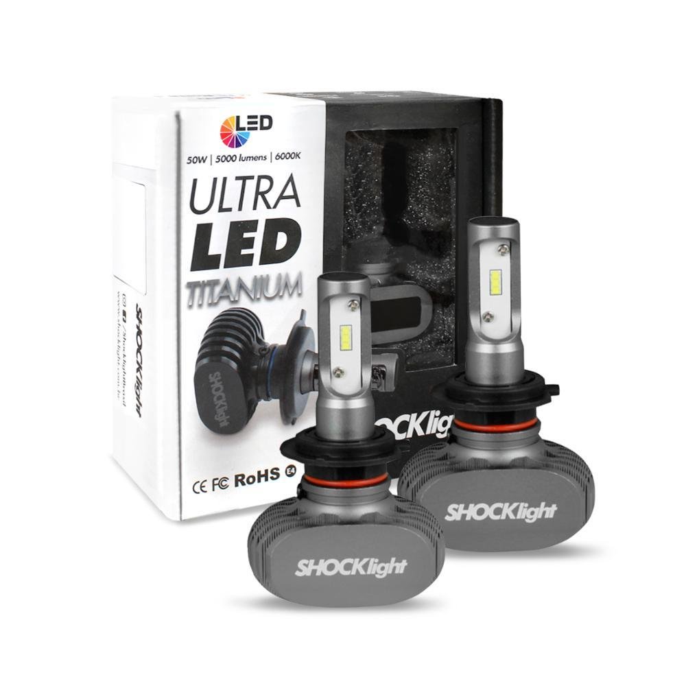 Kit Lâmpadas Ultra LED H7 Titanium 6000k Lumens 50w 12v - Imagem zoom