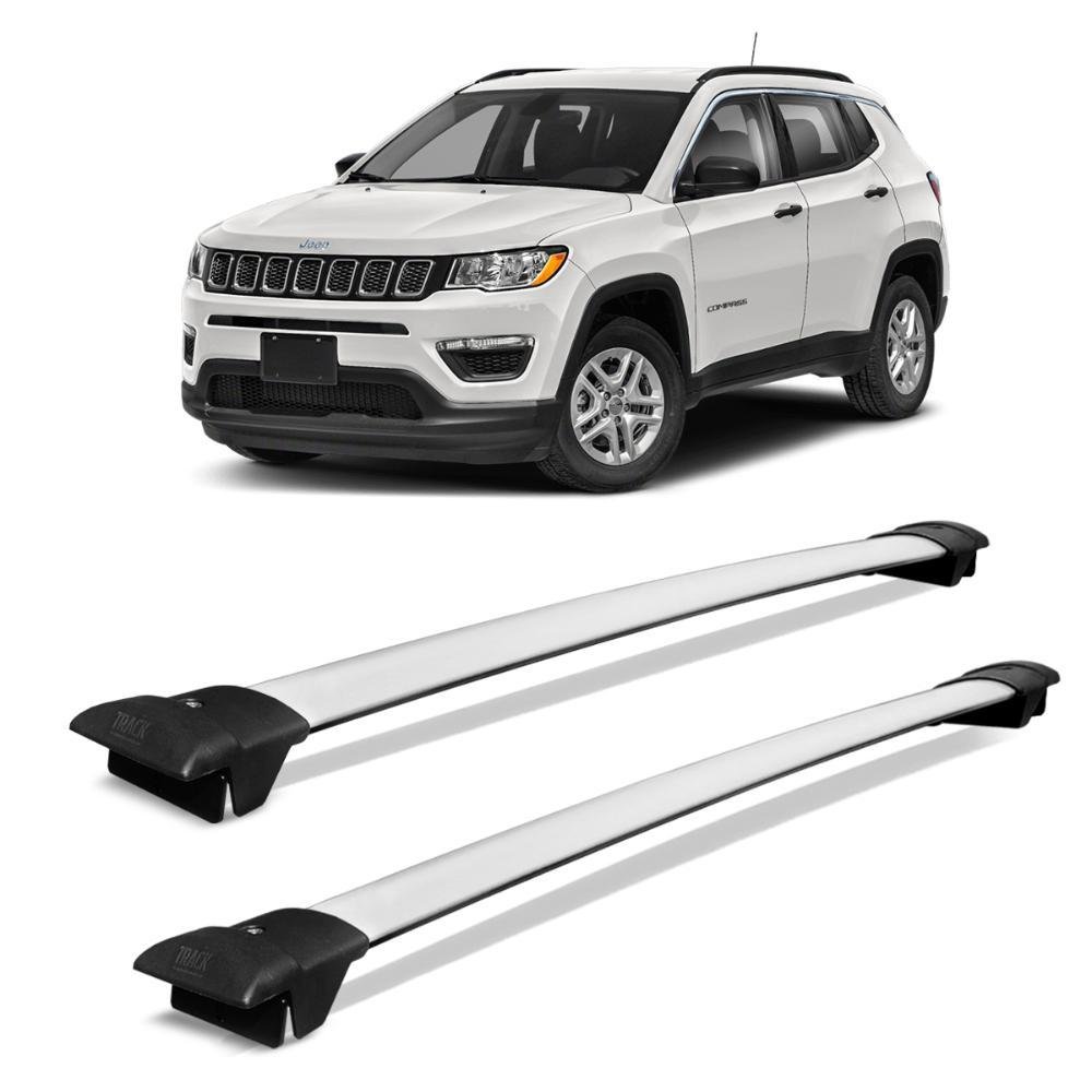 Rack Travessa de Teto Jeep Compass 2020 a 2022 Alumínio Prata - Imagem zoom