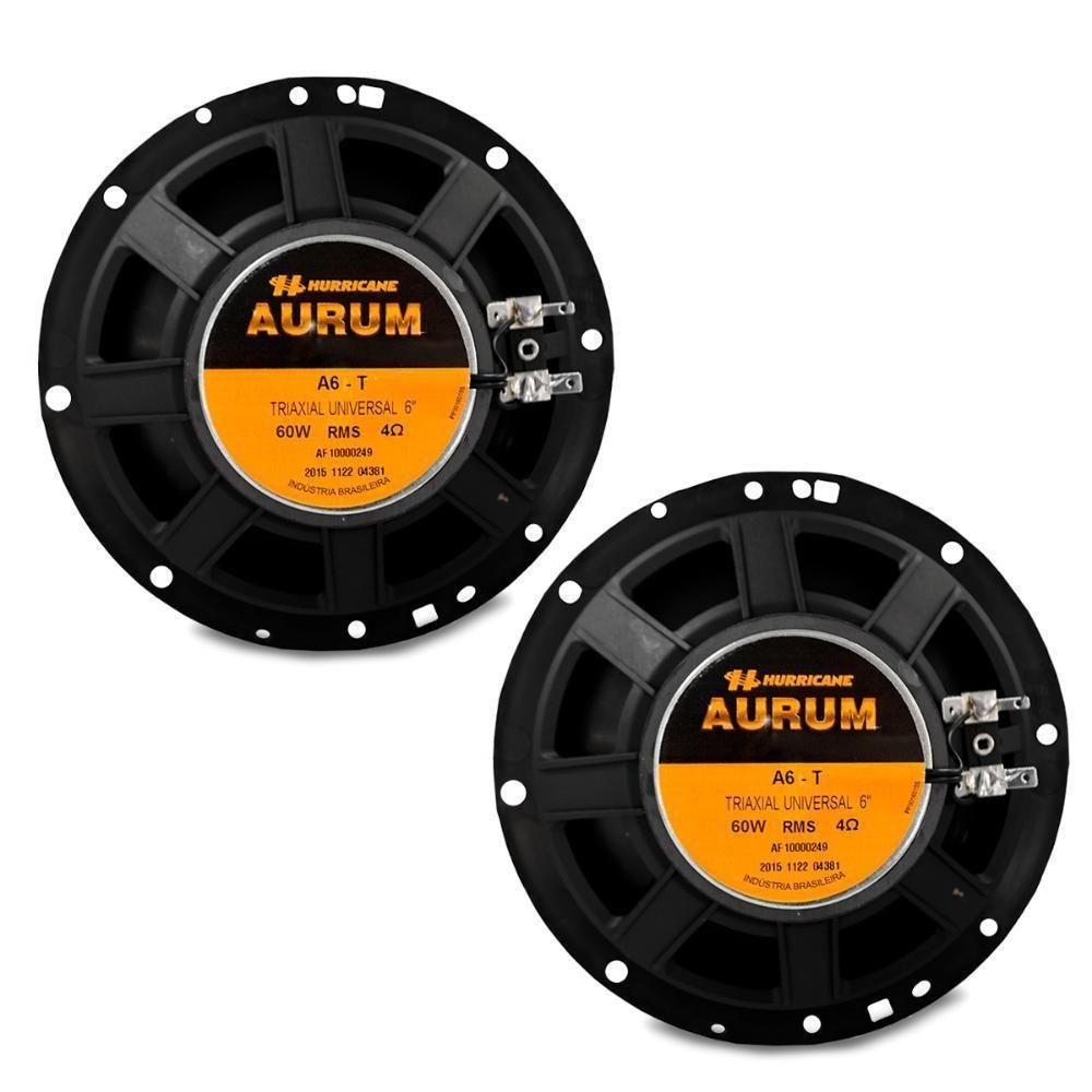 Par Alto Falante 6 Pol A6t 120w Rms Triaxial Linha Aurum Hurricane - Imagem