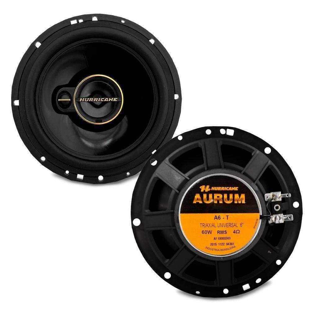 Par Alto Falante 6 Pol A6t 120w Rms Triaxial Linha Aurum Hurricane - Imagem