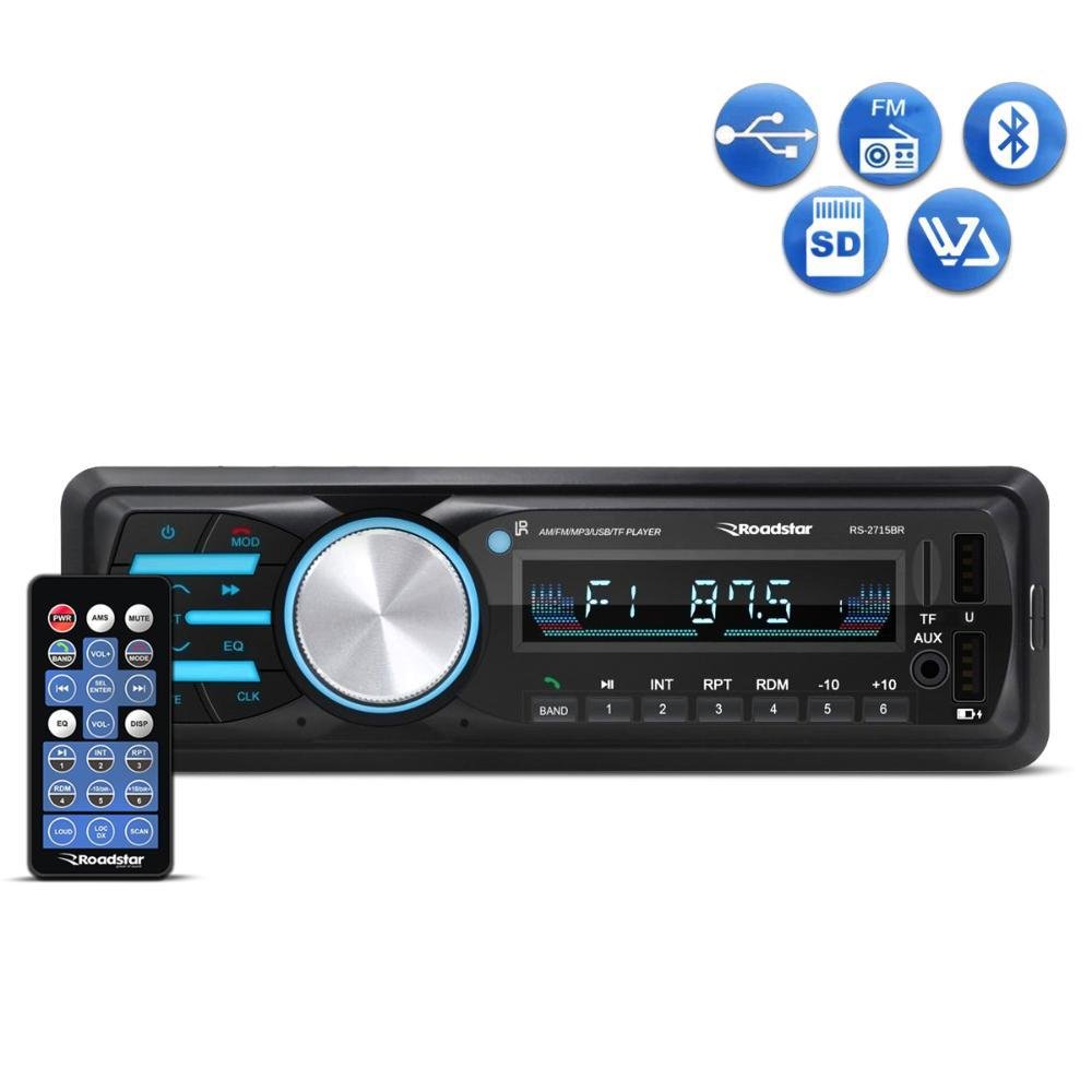 Radio Automotivo RS-2715BR Mp3 Player Bluetooth USB SD FM Aux 4x55w-Roadstar-275675