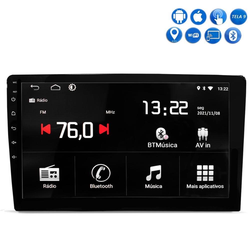 Central Multimídia 9 Polegadas Roadstar RS-905BR Android 8.1 Wi-fi GPS USB Bluetooth - Imagem zoom