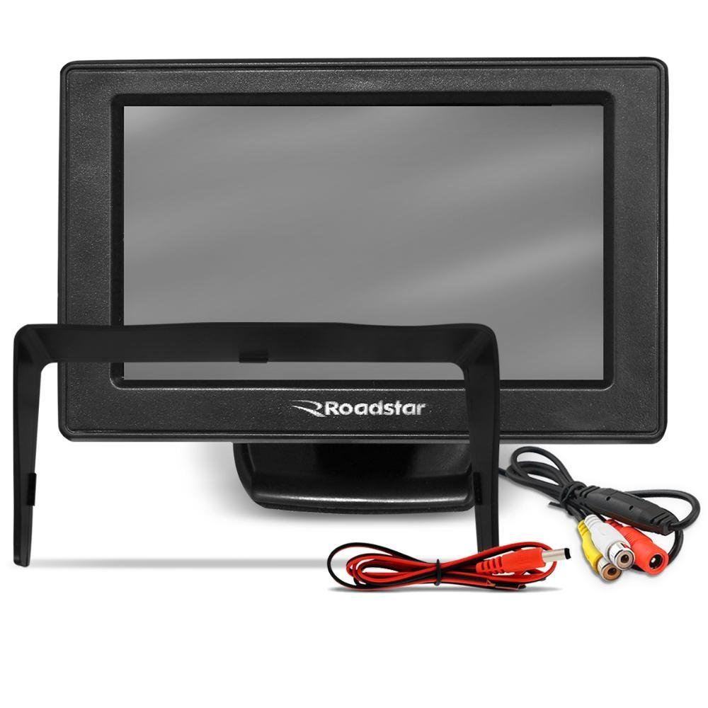 Tela Monitor 4.3 LCD Portátil Automotivo Universal Preto-Roadstar-280803