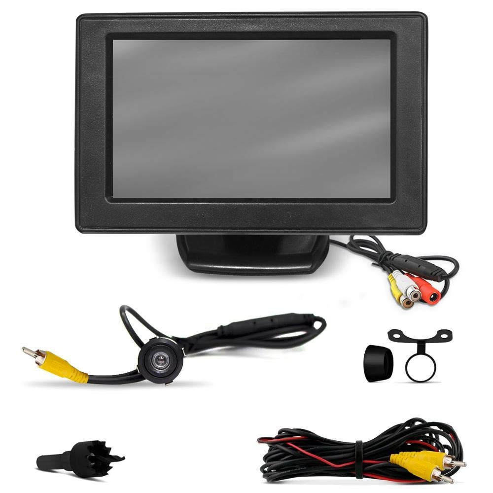 Tela Monitor 4.3 LCD Portátil Automotivo Com Câmera de Ré - Imagem zoom