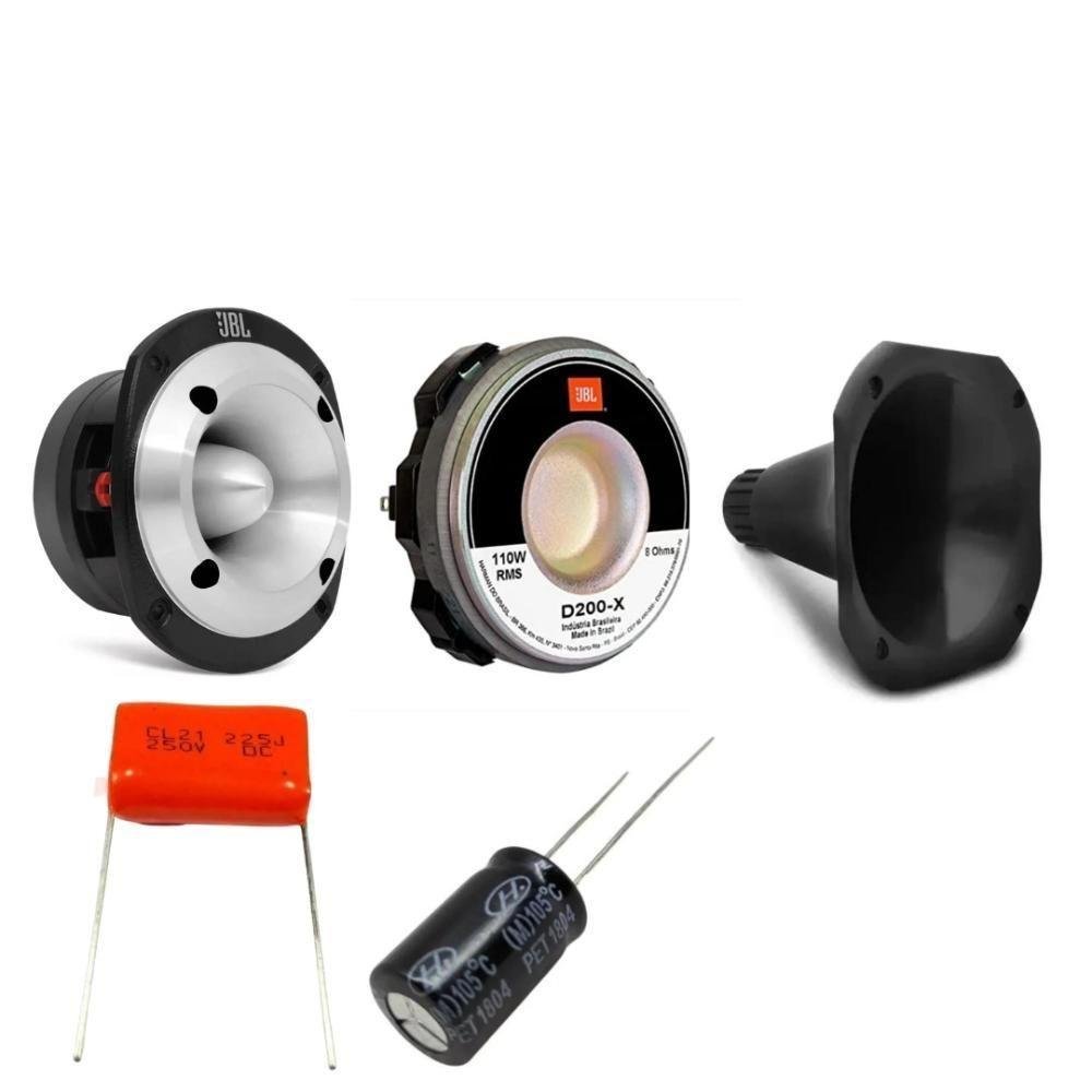 Kit Driver Jbl D200X + Tweeter St400 + Capacitores + Corneta - Imagem zoom