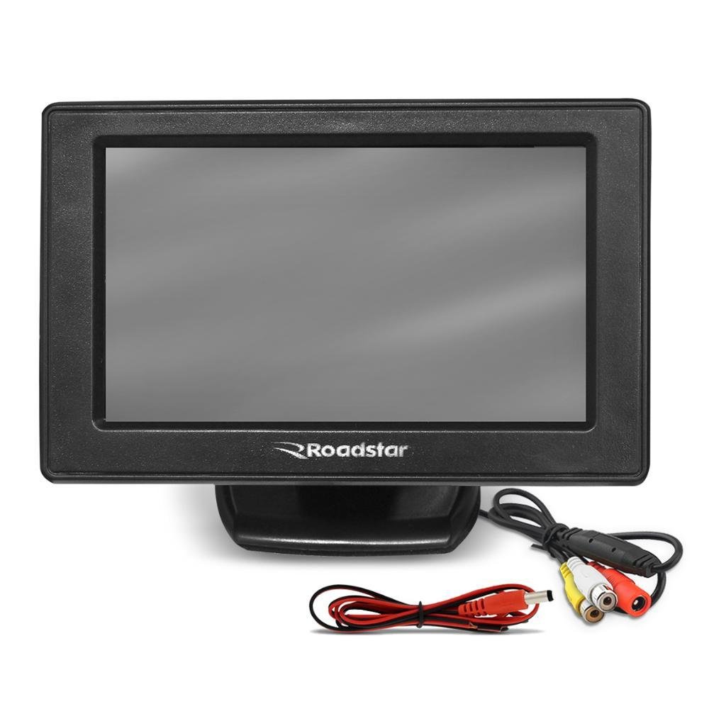 Tela Monitor 4.3 LCD Portátil Automotivo Universal Preto - Imagem zoom