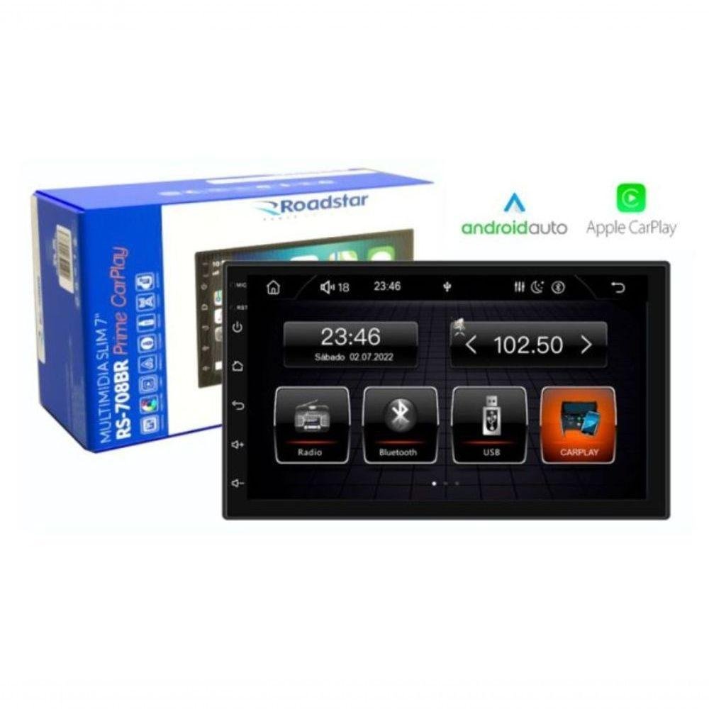 Multimídia  Carplay Mp5 Slim 7" - Rs708Br ROADSTAR-616616 - Imagem zoom