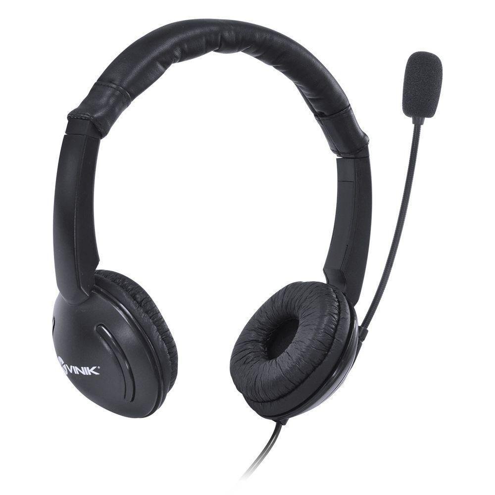 Fone Headset Corp Usb Com Microfone - Preto - Vk390 - Imagem zoom