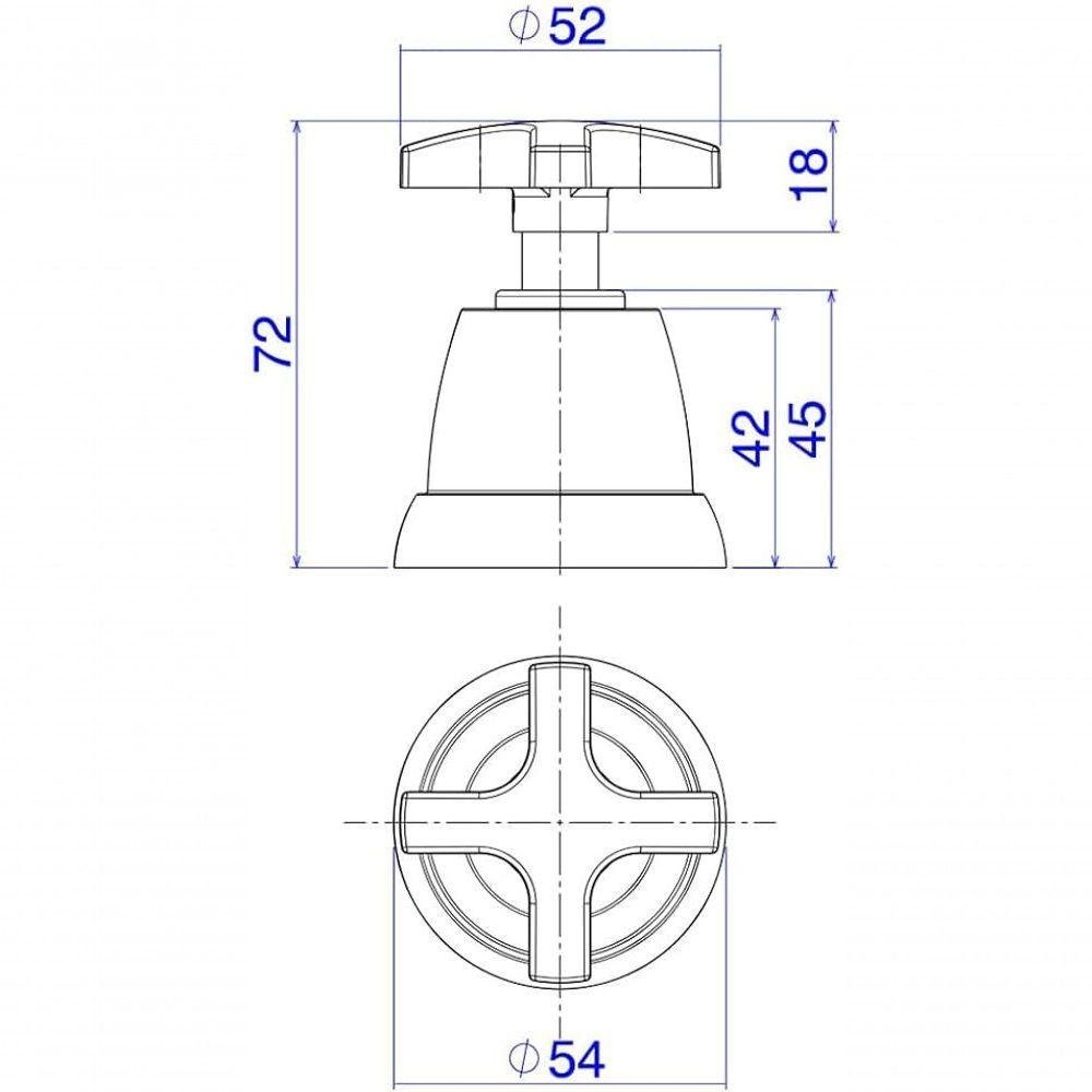 Acabamento Para Registro De Gaveta Até 1" E Pressão 1-2" E 3-4" Max, Deca, Cromado, 4900.c34.pq - Imagem