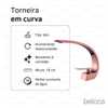 Torneira Luxo Curva Com Misturador Monocomando Rose De Bancada Belcca Tlc01r-bl - Imagem 2