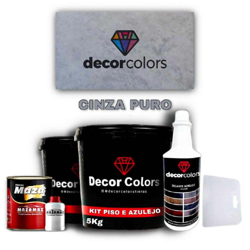 Cimento Queimado Piso E Azulejo Cinza Puro Decor Colors-DECOR COLORS-278529