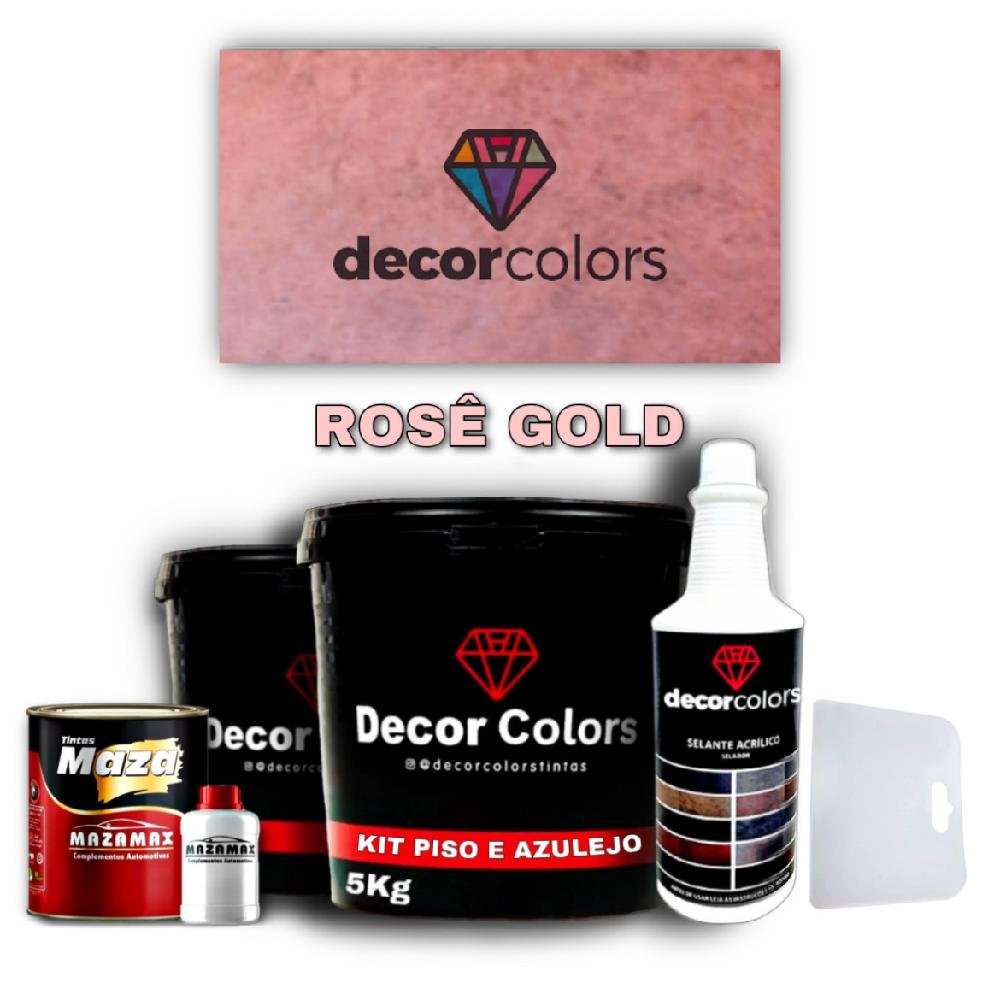 Tinta Cimento Queimado Piso E Azulejo Rosê Gold Decor Colors-DECOR COLORS-278532